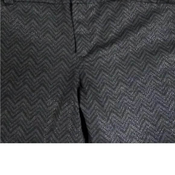Torrid 14 Regular Trousers Slight Metallic Thread Black And Gray Zigzag Print - Picture 4 of 4
